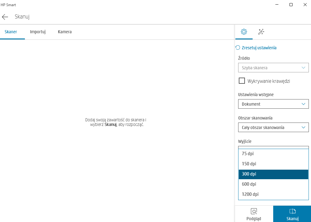 Rozdzielczość skanowania