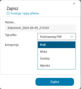 Skanowanie do PDF kompresja PDF